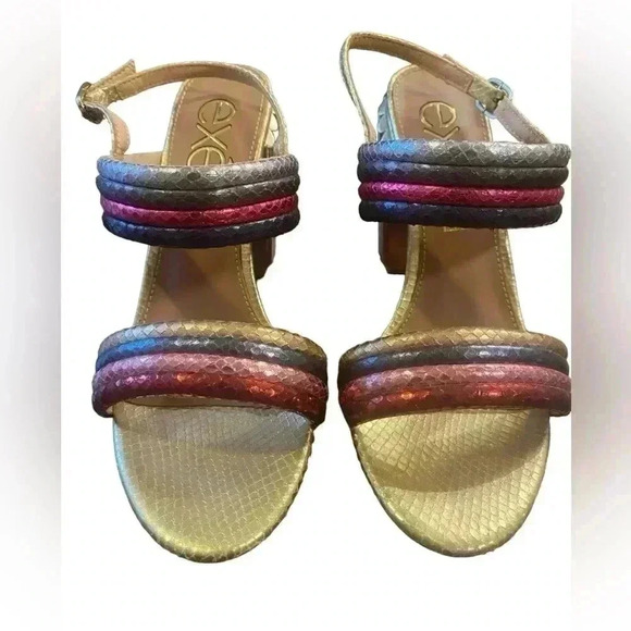 EXÈ MONA COLOR STRAP GOLD HEEL Size 6 (36) - Picture 11 of 11